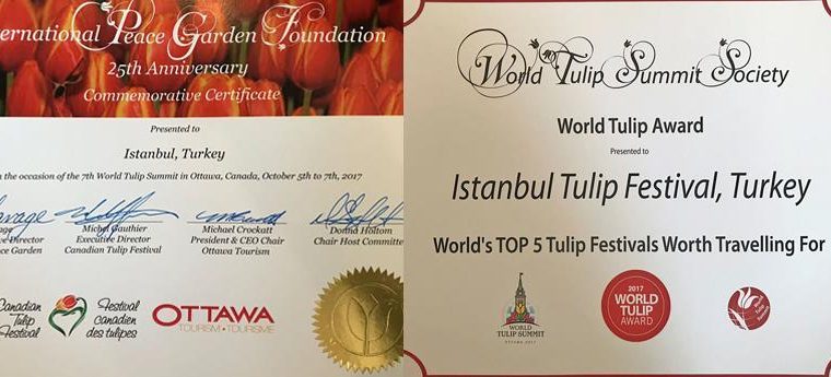 Istanbul Metropolitan Municipality won Tulip award in Canada summit.