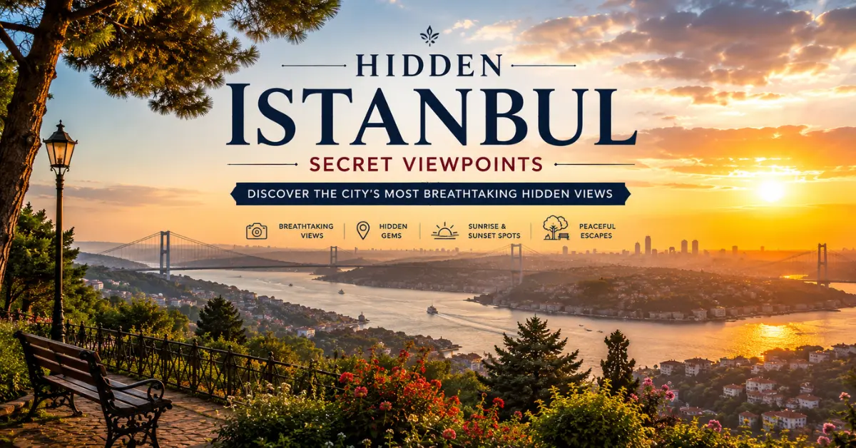 Discover Istanbul's most breathtaking hidden viewpoints beyond the tourist trail. Explore secret hills, scenic parks, Bosphorus overlooks, and panoramic spots loved by locals.
