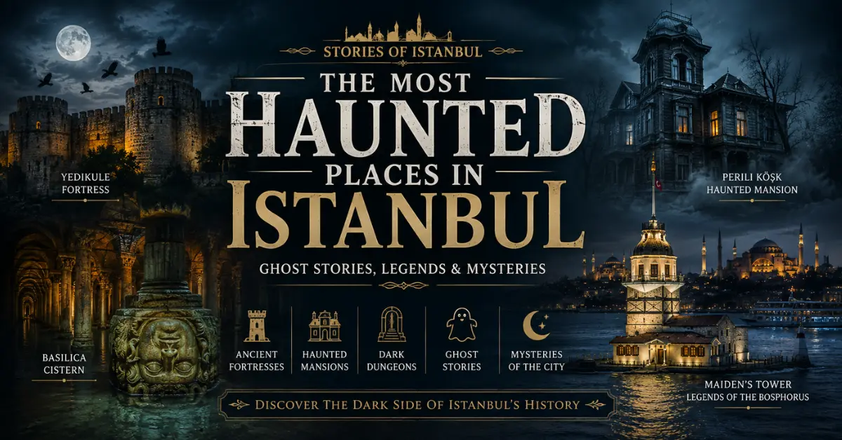 Discover the most haunted places in Istanbul, from ancient fortresses and dark dungeons to mysterious mansions and legendary sites surrounded by ghost stories.
